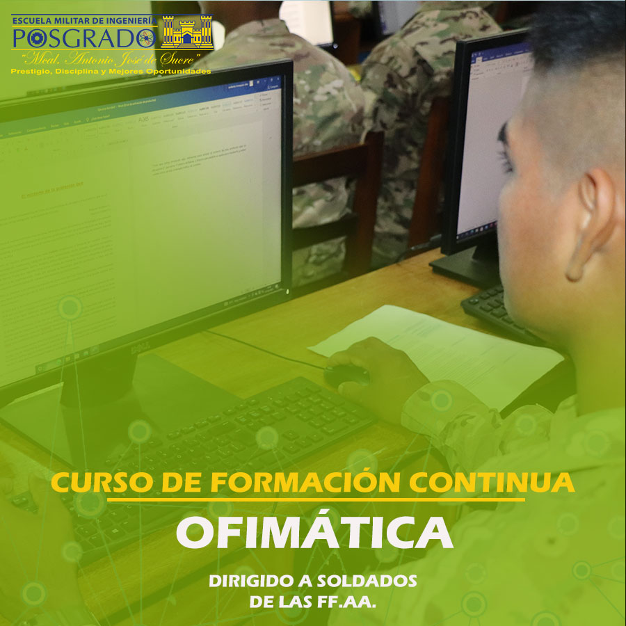 Curso de Formación Continua: Ofimática (Dirigido a soldados de las FF.AA.)